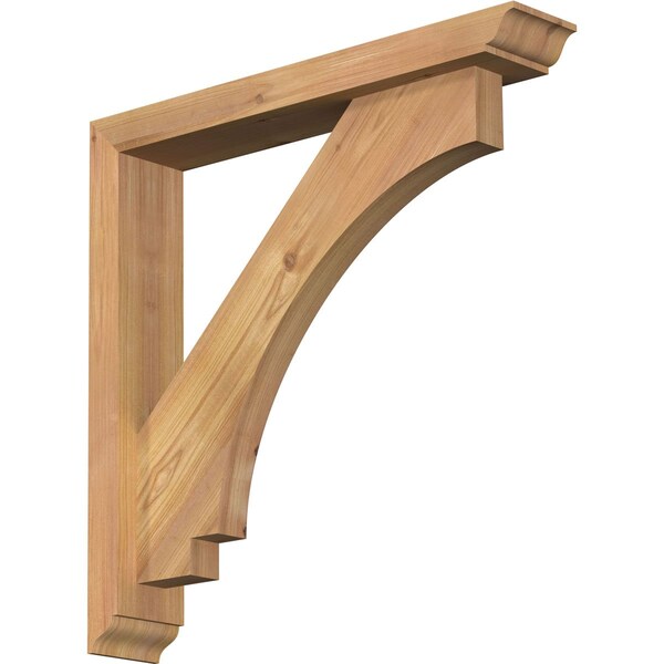 Ekena Millwork Imperial Traditional Smooth Bracket w/ Offset Brace, Western Red Cedar, 3 1/2"W x 20"D x 20"H BKT0402X20X20IMP01SWR - main